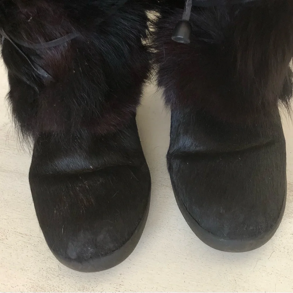 Pajar Black Fur-Lined Winter Boots Womens preowned size 8 - Picture 3 of 13